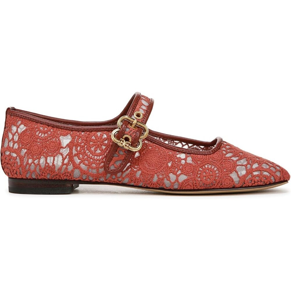 Sam Edelman Womens Warm Sienna Leather  Michaela Mary Jane Ballet Flat Shoes - Picture 6 of 6